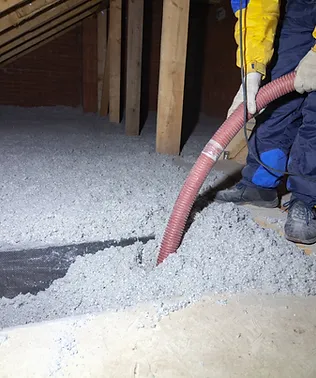 Blow-in insulation installation in Central Florida